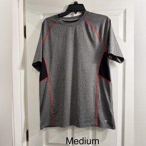 Gray and Red Athletic Men's Shirt